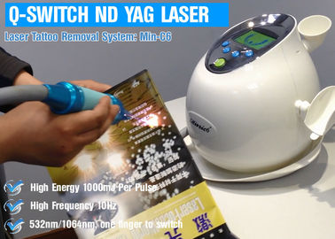 1064nm máquina de c4q conmutado, equipo del laser del ND YAG del retiro del laser del tatuaje
