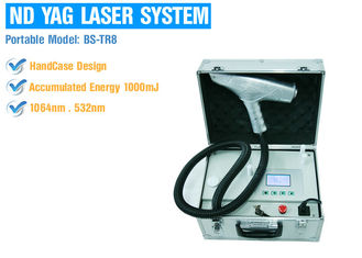Movilidad del ND YAG de la máquina del laser de Pico del retiro del pigmento alta de la máquina de c4q conmutado del laser para llevar fácil