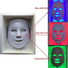 Terapia facial llevada de la luz del cuidado de piel de la cara de la máscara, rejuveneciendo la unidad ligera de la terapia de la piel