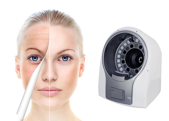 El espectro 6 considera un equipo facial más claro del análisis de la piel del problema de piel