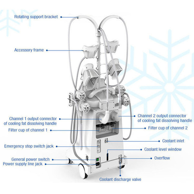 Cuerpo de máquina gordo de congelación de Cryolipolysis de 5 manijas que esculpe la máquina para la reducción gorda